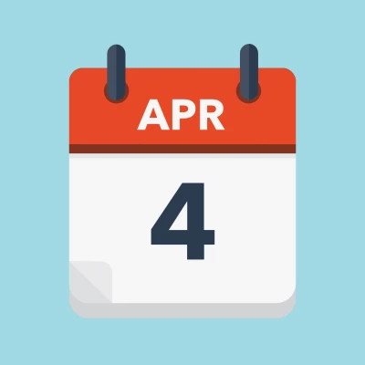 Calendar icon showing 4th April